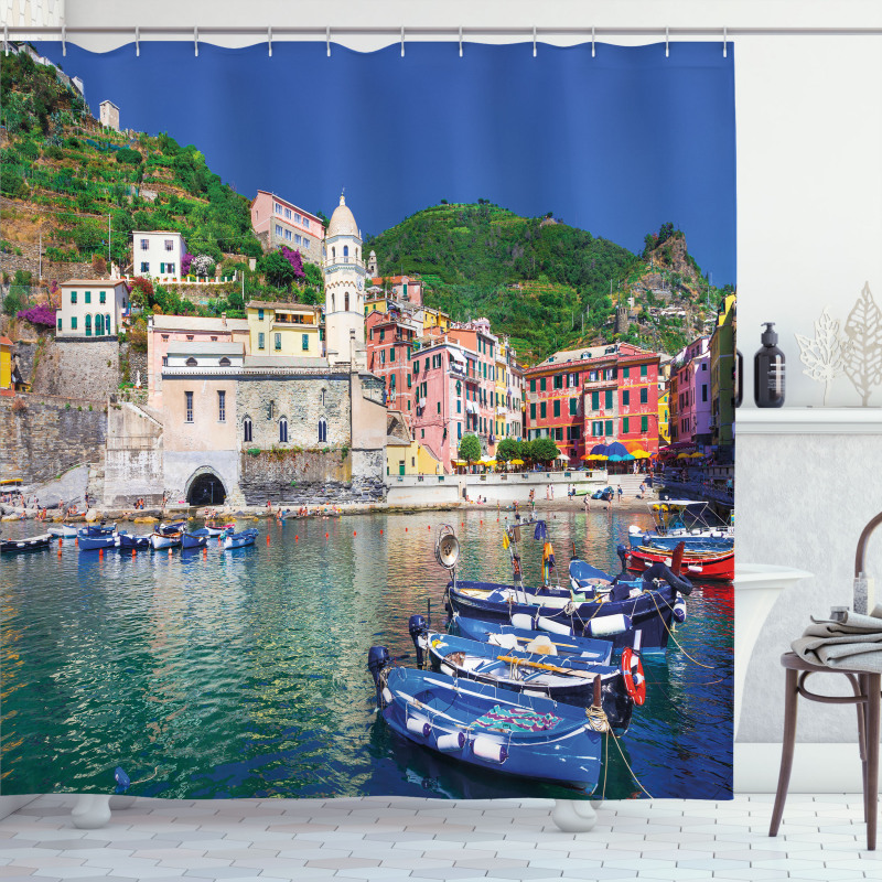 Panoramic Italian Village Shower Curtain