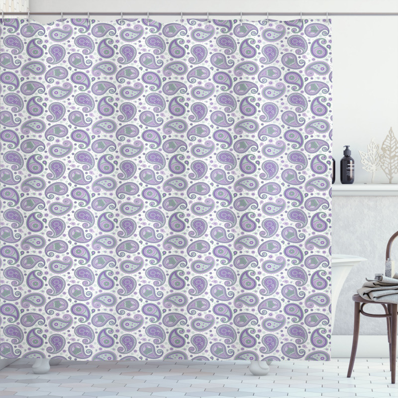 Oriental Pastel Tone Shower Curtain