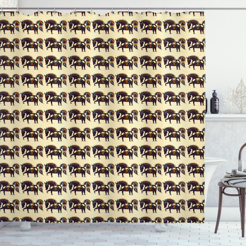 Ukrainian Karakoko Horse Shower Curtain