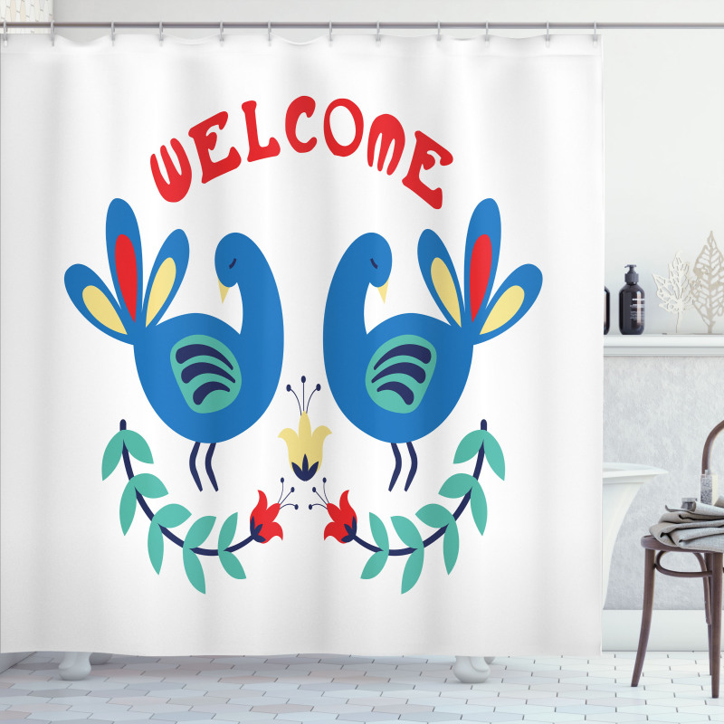 Ornamental Welcome Shower Curtain