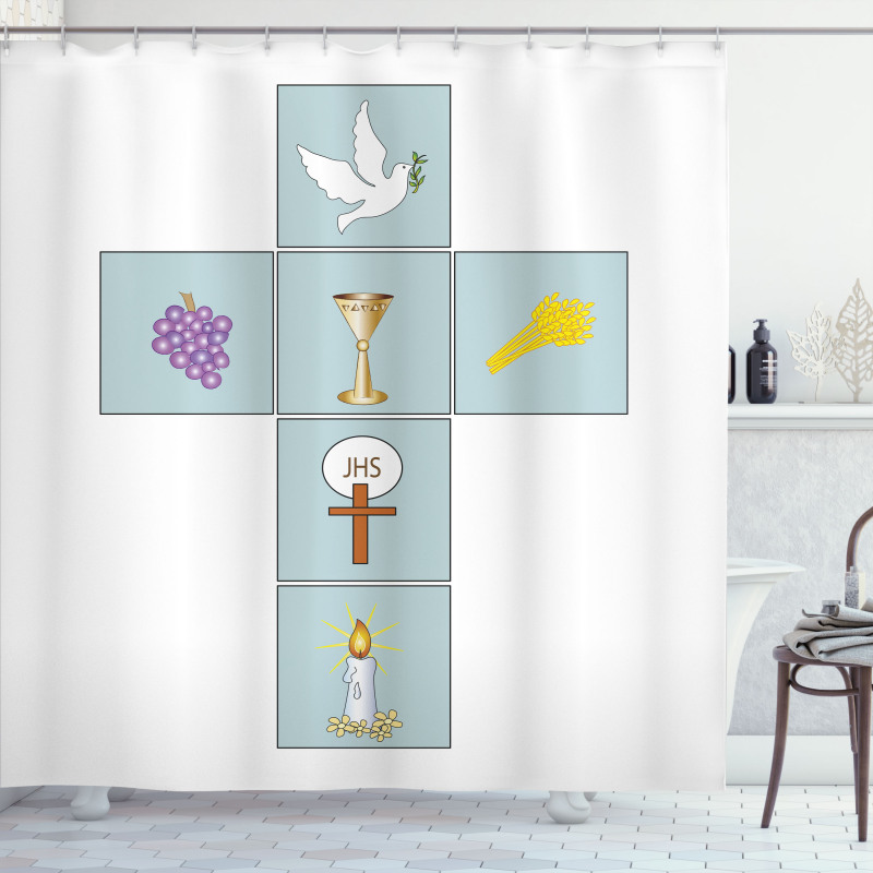 Greeting and Welcoming Image Shower Curtain