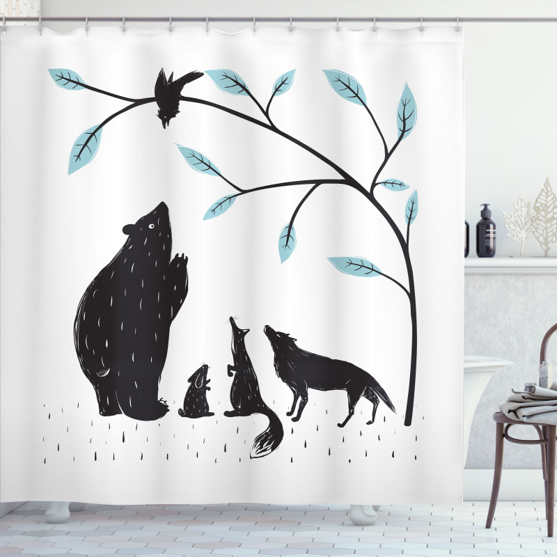 Forest Fauna Shower Curtain