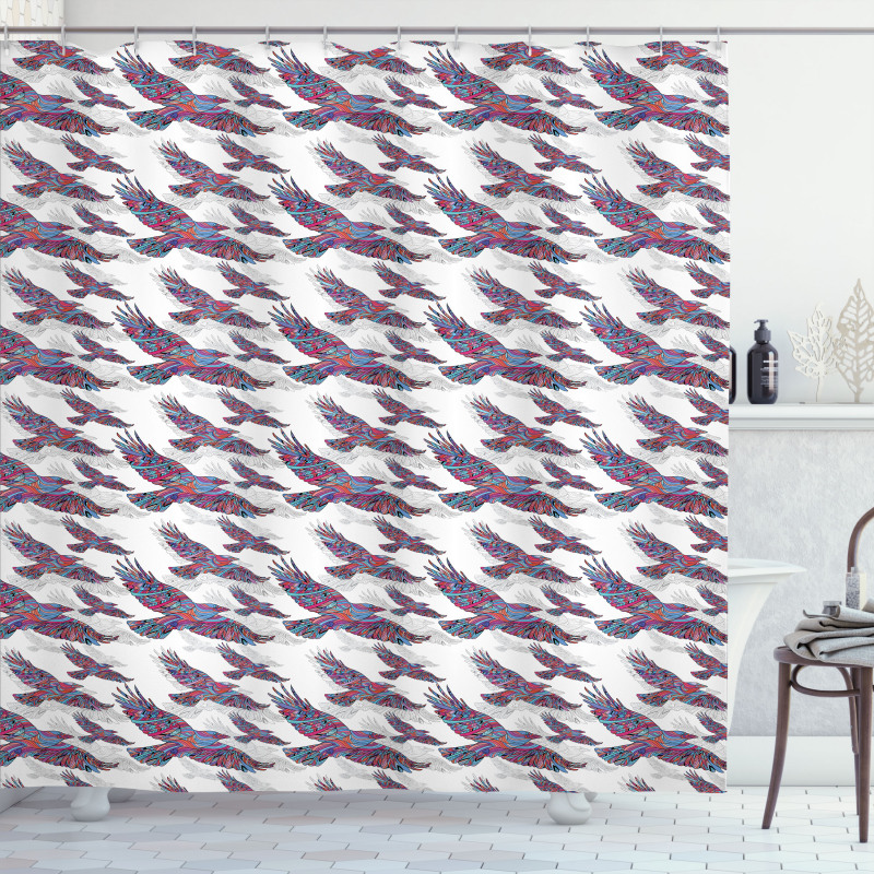 Vivid Flying Bird Shower Curtain