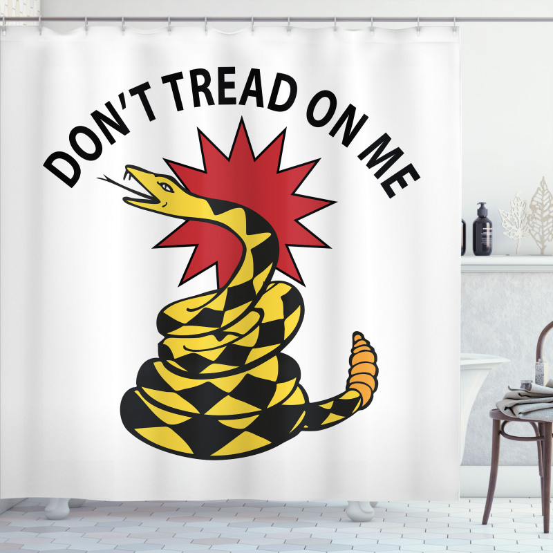 Rattlesnake Warn Shower Curtain