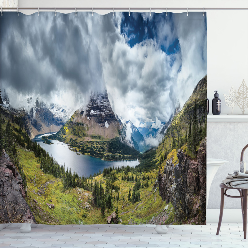 Overlook Vista Hidden Lake Shower Curtain