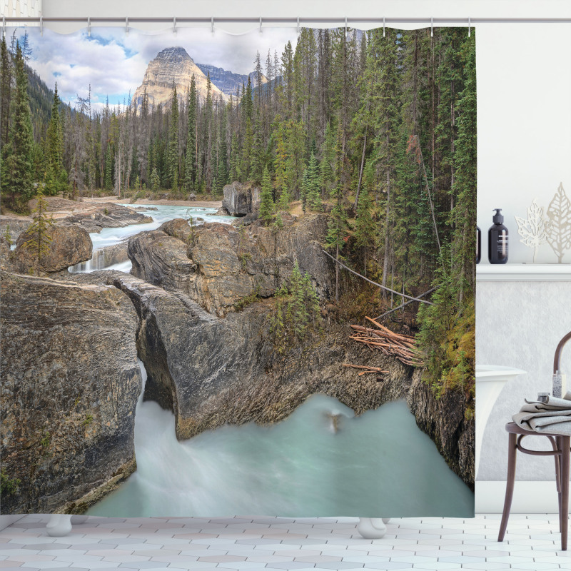 Natural Bridge from Rocks Shower Curtain