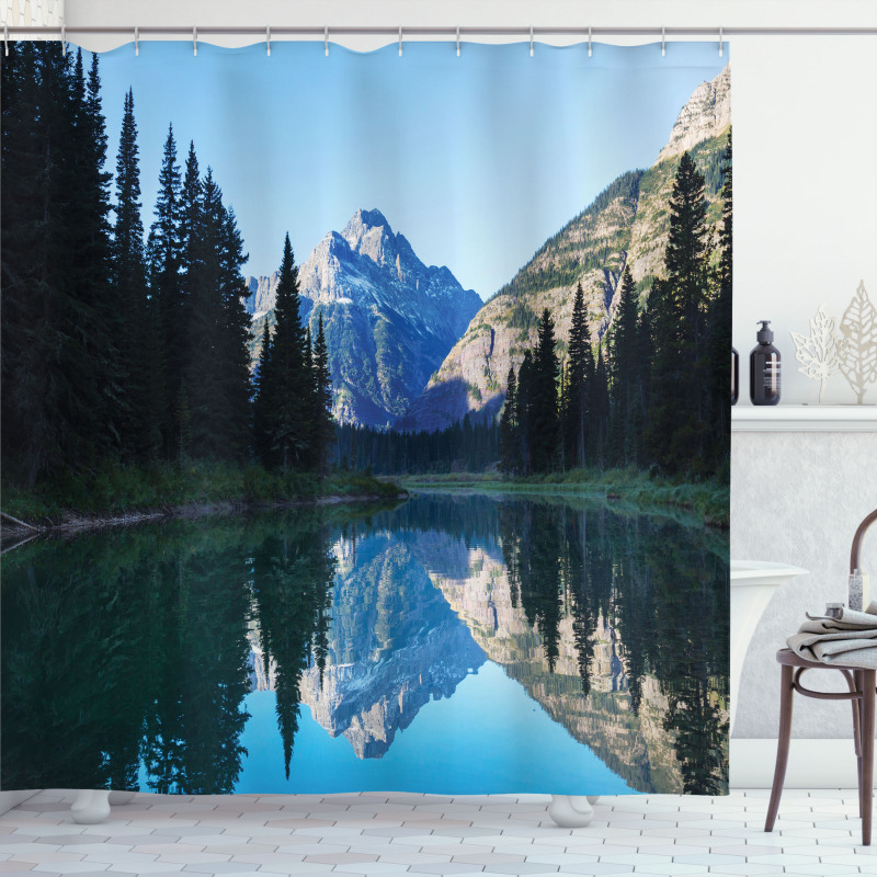 Mountain Reflection on Lake Shower Curtain