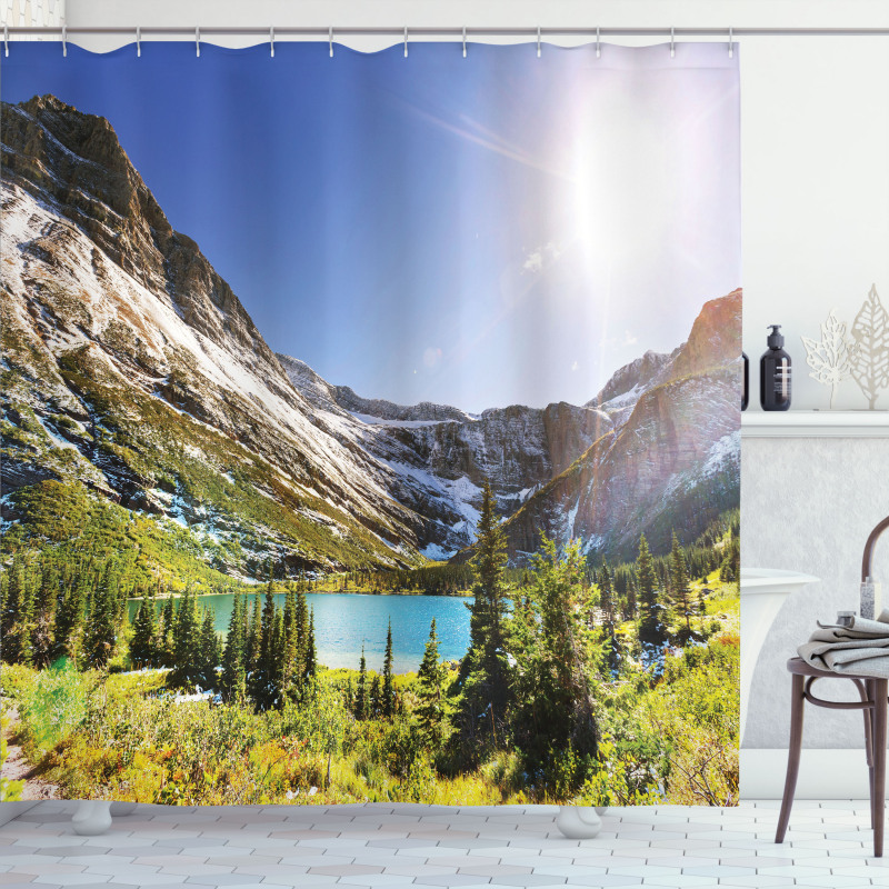 Peaceful Nature Scene Montana Shower Curtain