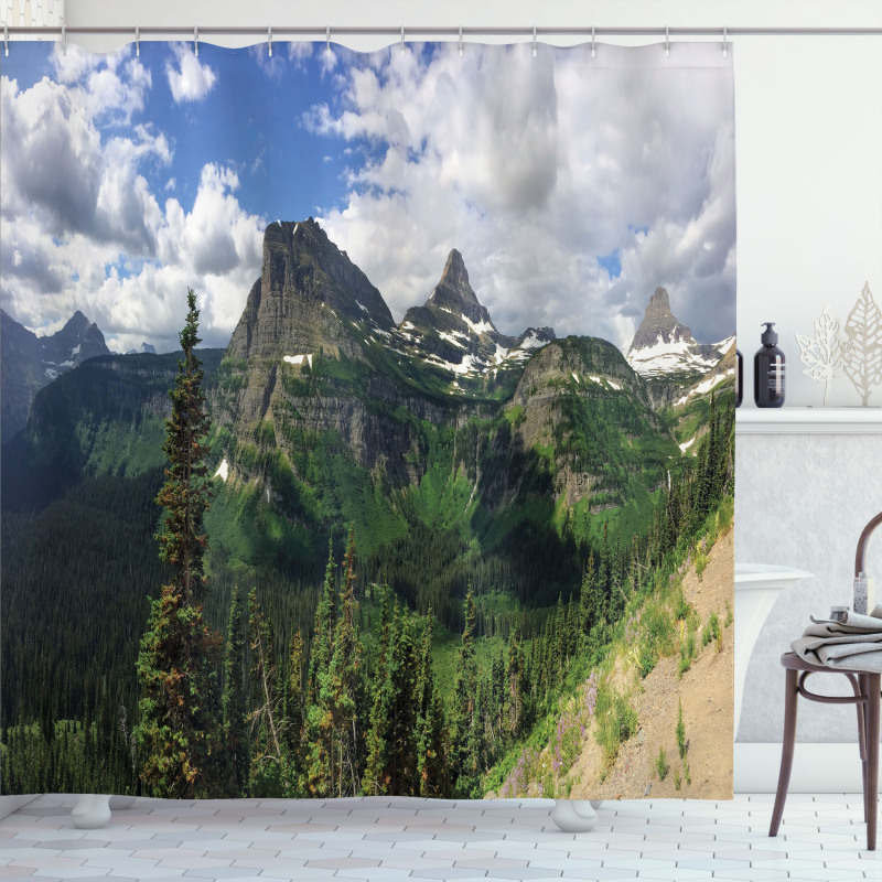 Panoramic Spring Landscape Shower Curtain