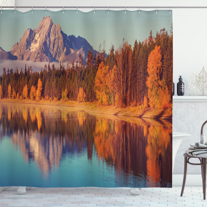 Grand Teton Fall Landscape Shower Curtain