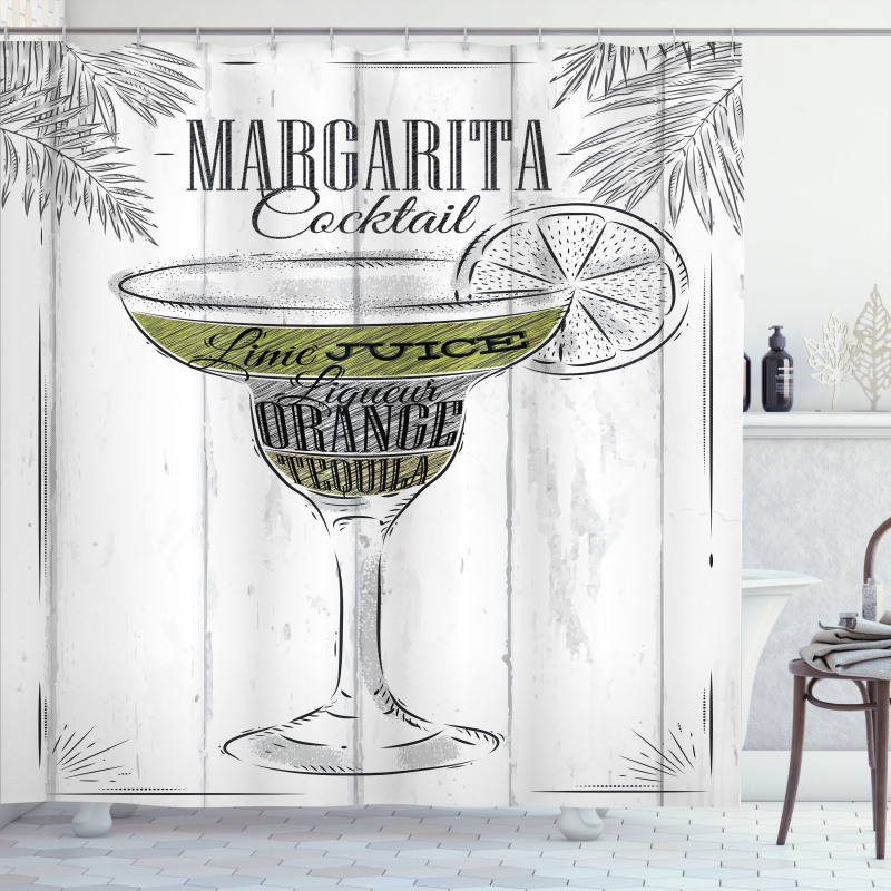 Ingredients of Margarita Shower Curtain