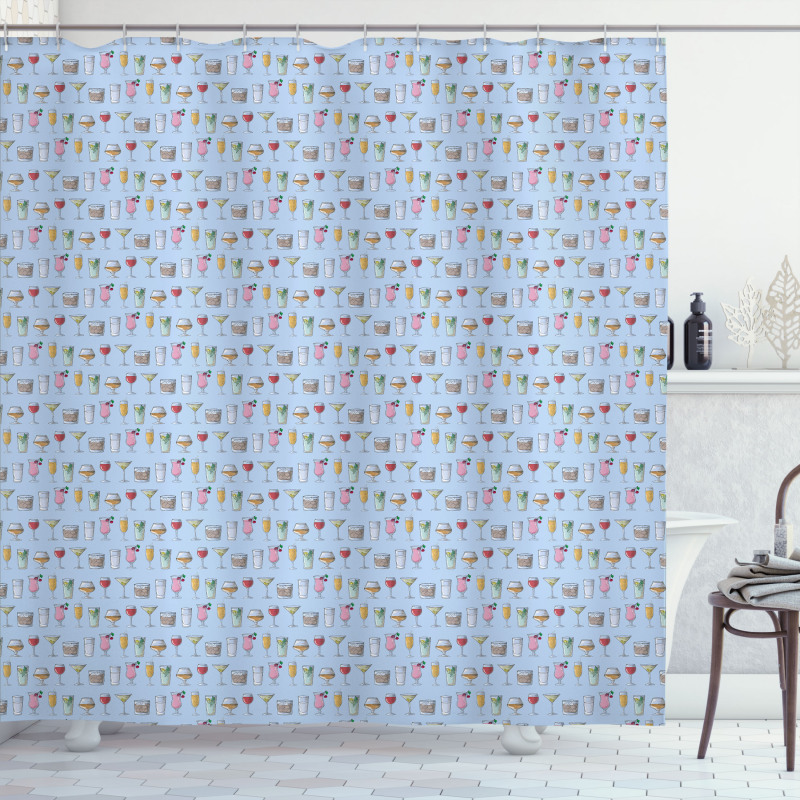 Vivid Alcoholic Beverages Shower Curtain