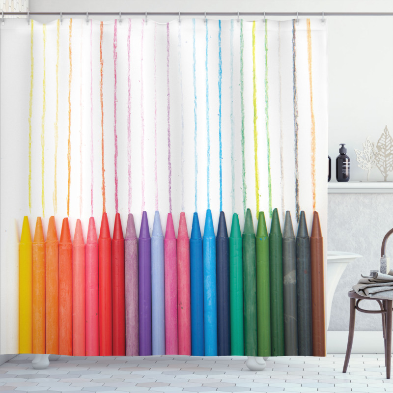Color Scale of Paint Craft Shower Curtain