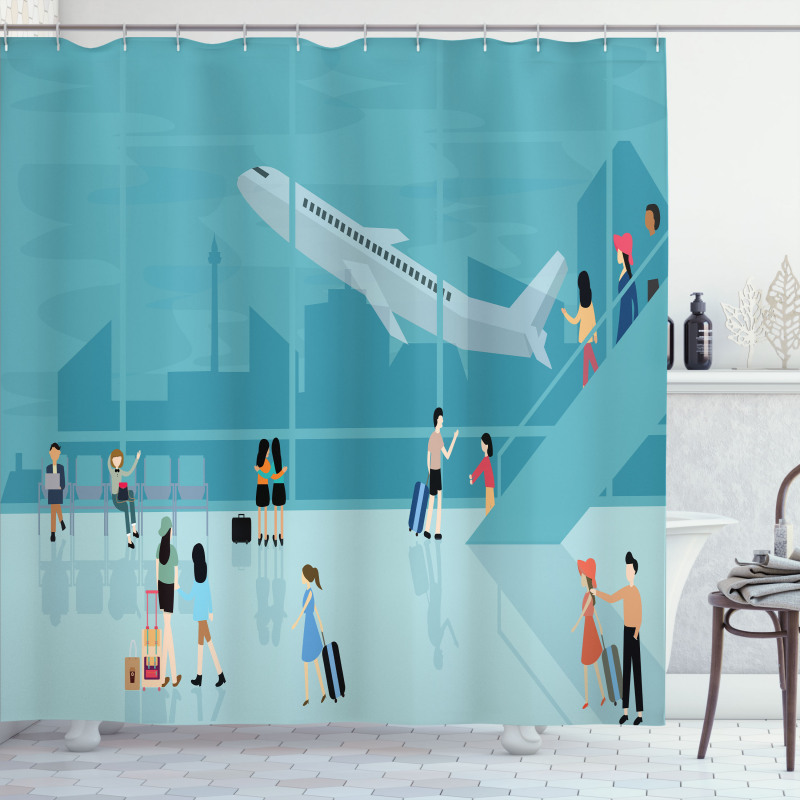Doodle Terminal Composition Shower Curtain