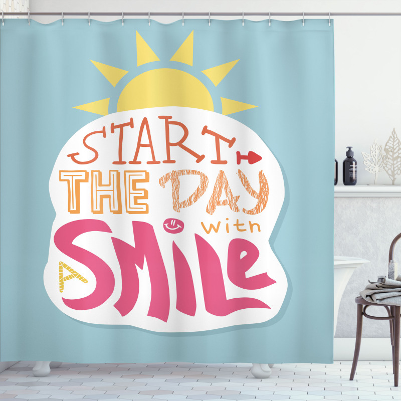 Start with a Smile Shower Curtain