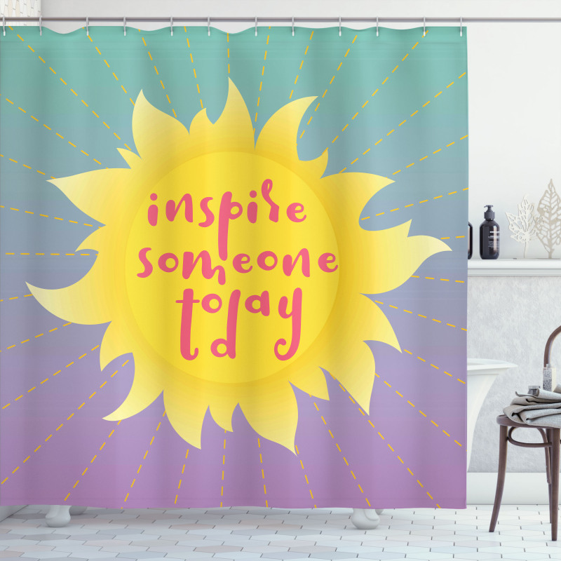 Words on Sun Shower Curtain