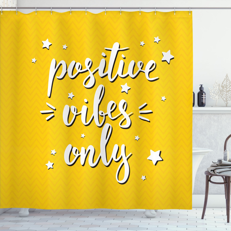 Words Stars Shower Curtain