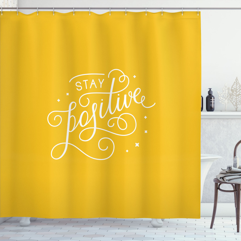 Minimal Phrase Shower Curtain