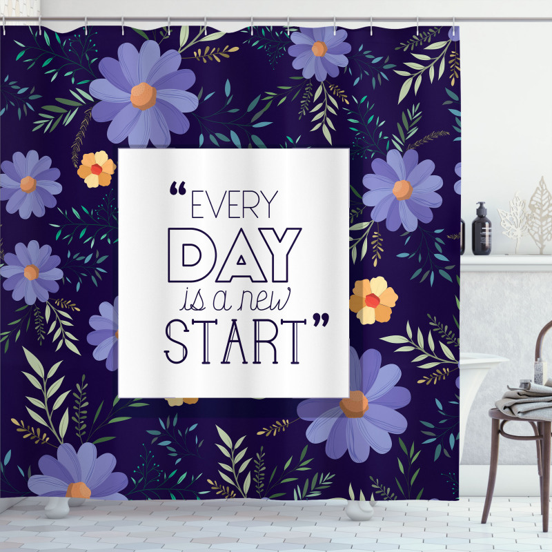 Every Day New Start Shower Curtain