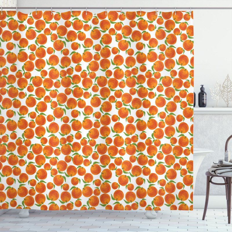 Organic Juicy Oranges Shower Curtain