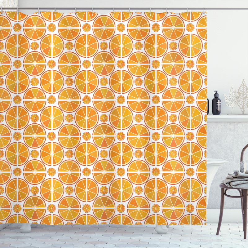 Citrus Fruit Slices Shower Curtain