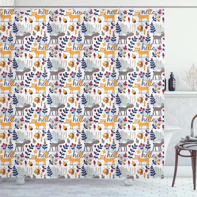 Animals and Botany Shower Curtain