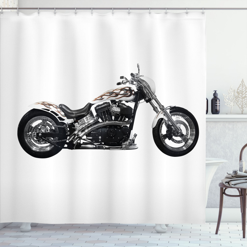 Motorbike Power Ride Shower Curtain