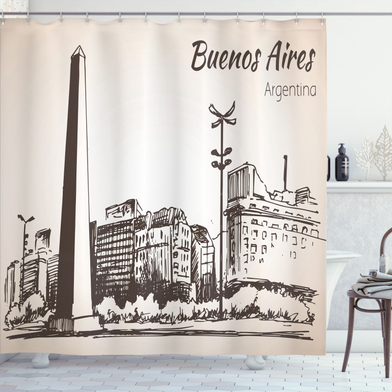 Buenos Aires City Monument Shower Curtain