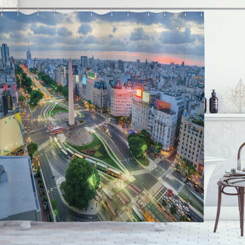 Buenos Aires Urban View Shower Curtain