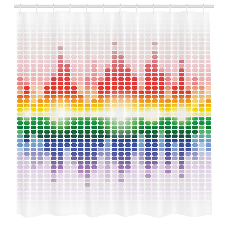 Rengarenk Duş Perdesi Rengarenk Müzik Temalı