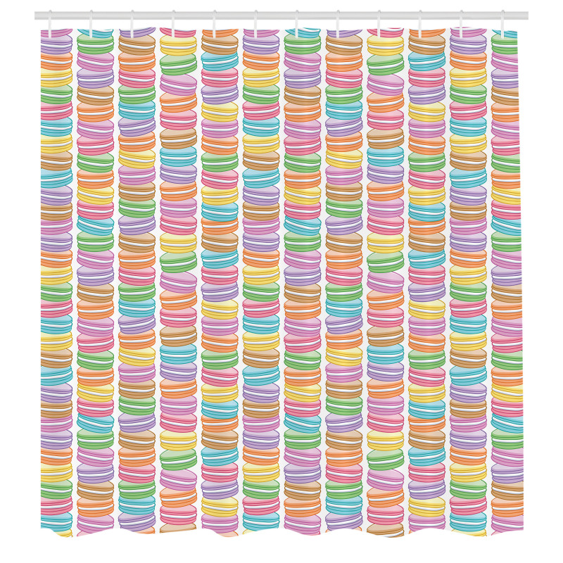Rengarenk Duş Perdesi Simetrik Düzlemde Çoklu Şekerli Kurabiye