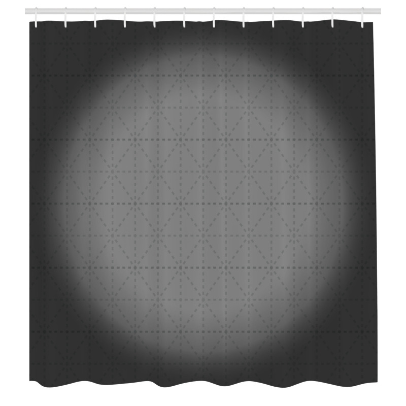 Geometrik Duş Perdesi Dörtgen Şekilli Yuvarlak Gölge Tasarımı