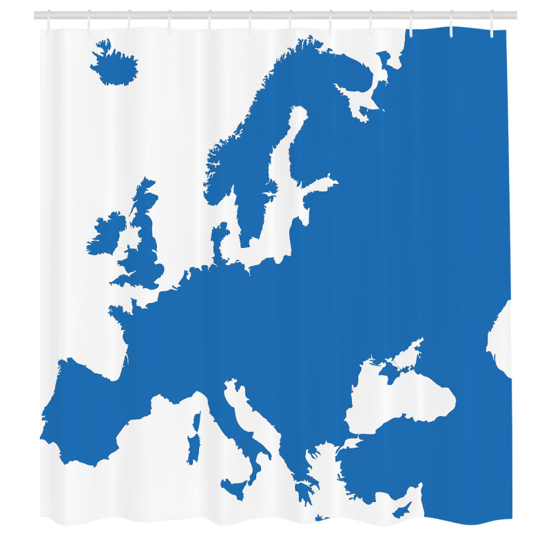 Avrupa Duş Perdesi Dünya Haritasından Bir Parçanın Soyut Çizimi