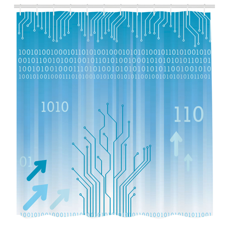 Teknoloji Duş Perdesi Devre Kartı Altyapısı Temalı İlüstrasyon