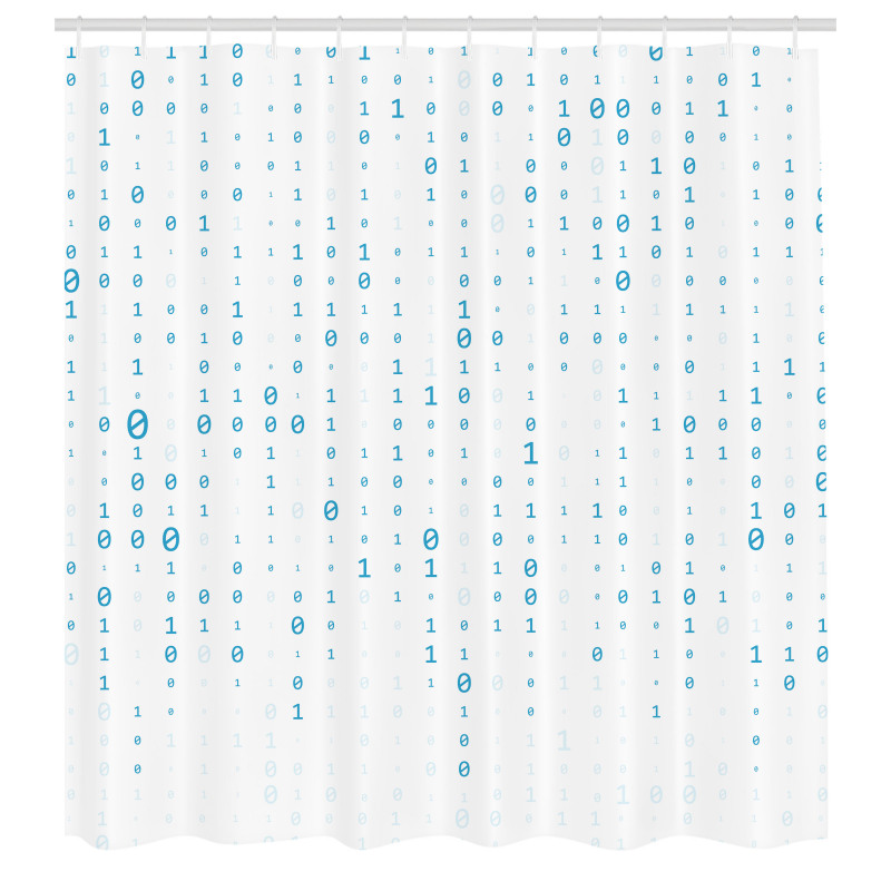 Teknoloji Duş Perdesi Düz Arka Plan Üzerinde İkili Kod Görseli