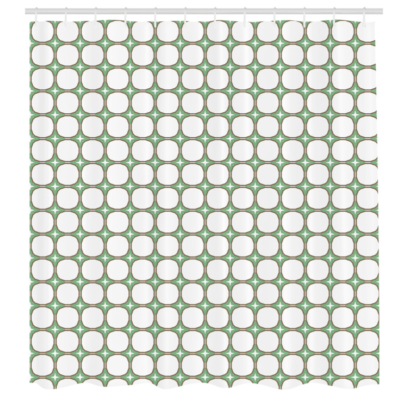 Geometrik Duş Perdesi Pürüzlü Çemberlerden Oluşan İlüstrasyon