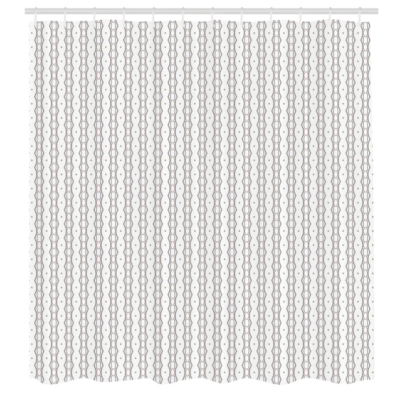 Geometrik Duş Perdesi Süslemeli Zincir Desenli
