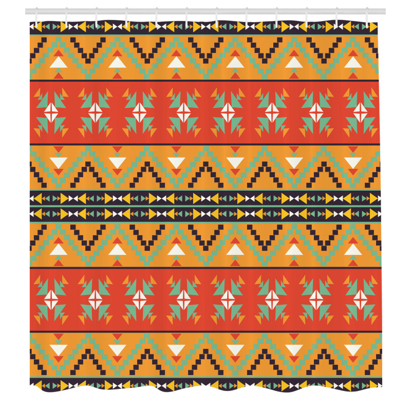 Geometrik Duş Perdesi Etnik Geometrik Kilim