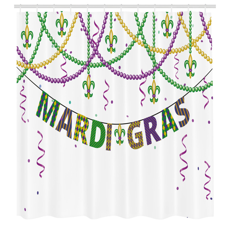 Semboller Duş Perdesi Mardi Gras Boncukları