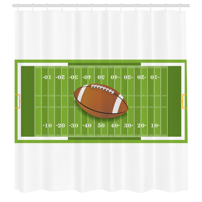 Insanlar Duş Perdesi Amerikan Futbolu Topu Desenli