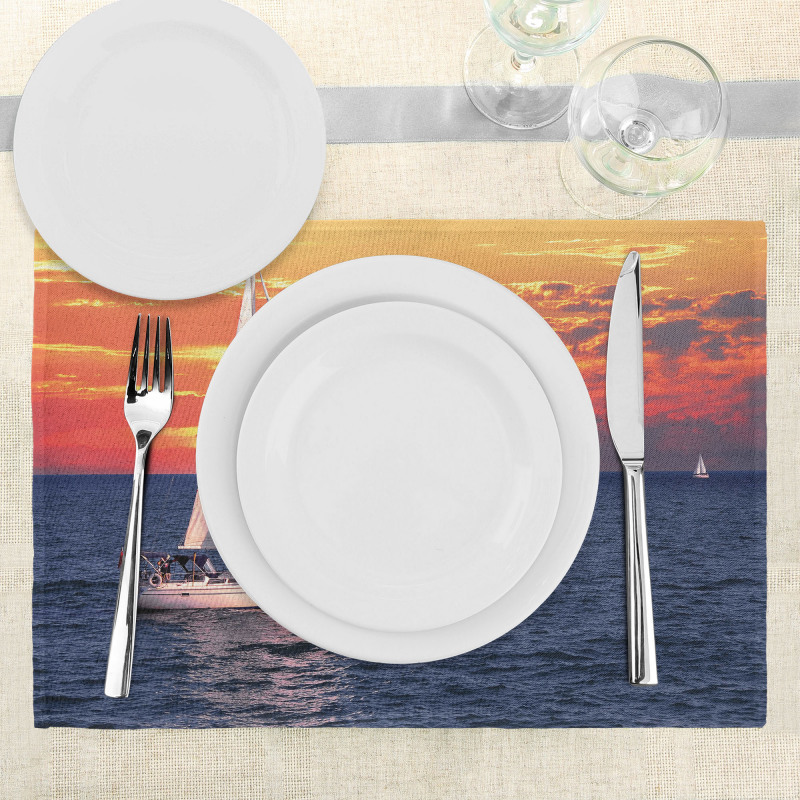 Calm Evening Sailing Place Mats