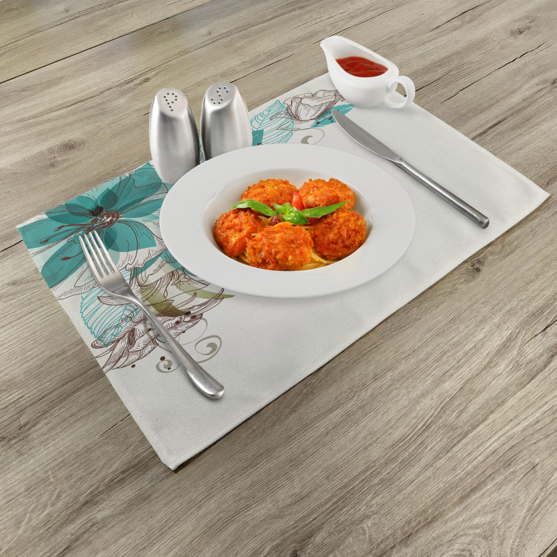 Flowers Buds Leaf Place Mats