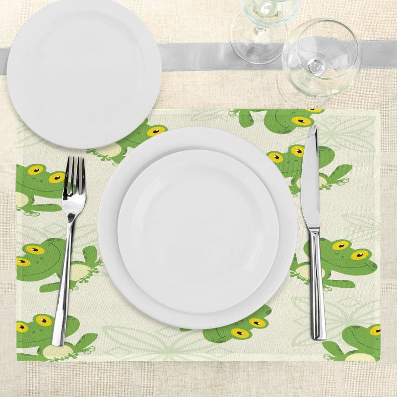 Repetitive Smiling Animal Place Mats