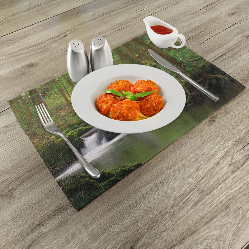 Forest over Mossy Rocks Place Mats