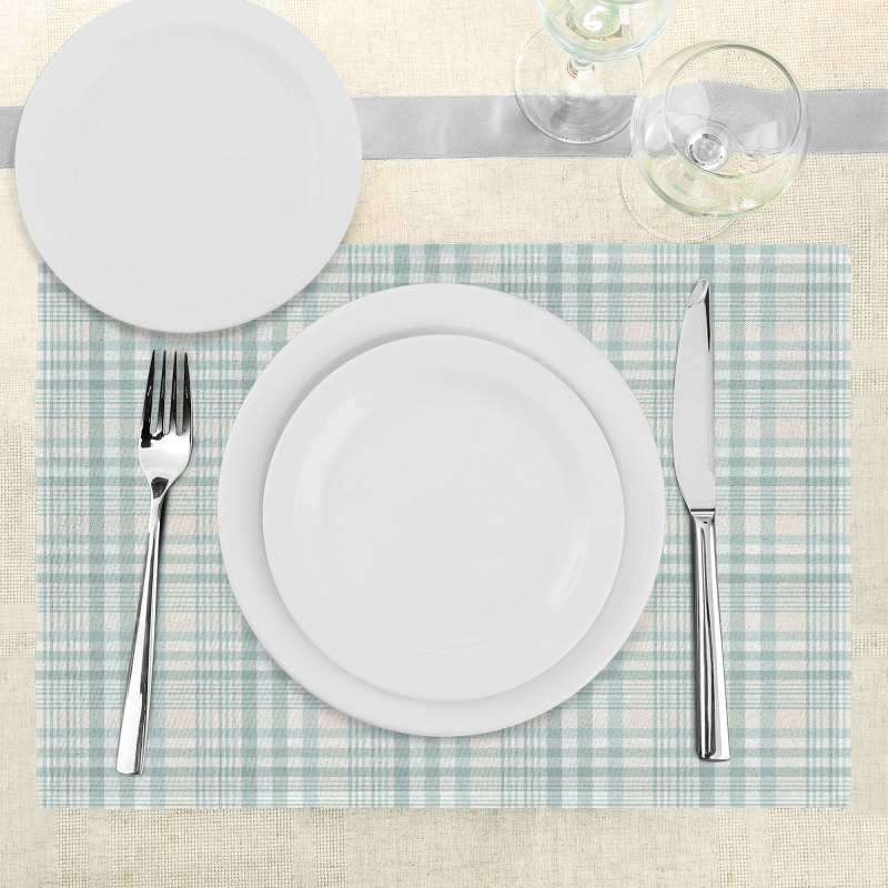 Pastel Plaid Layout Place Mats