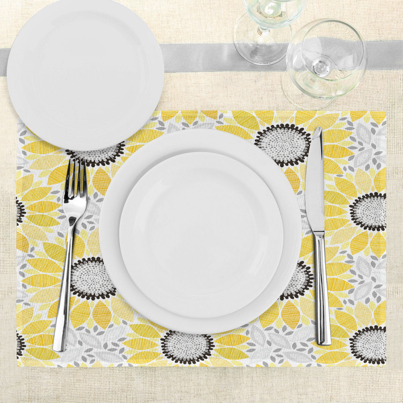 Sun Flower Nature Art Place Mats