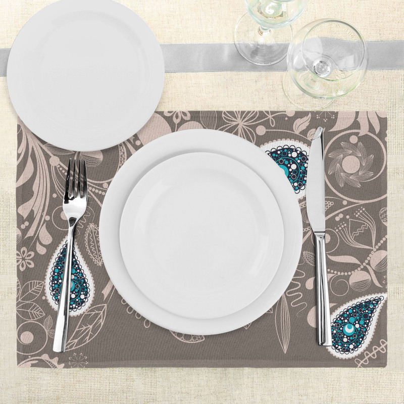 Orienta Swirled Branch Place Mats