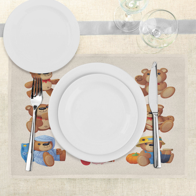 Teddy Bear Kids Design Place Mats