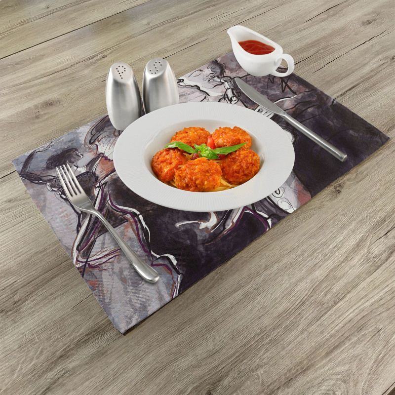 Jazz Musician Saxophone Place Mats