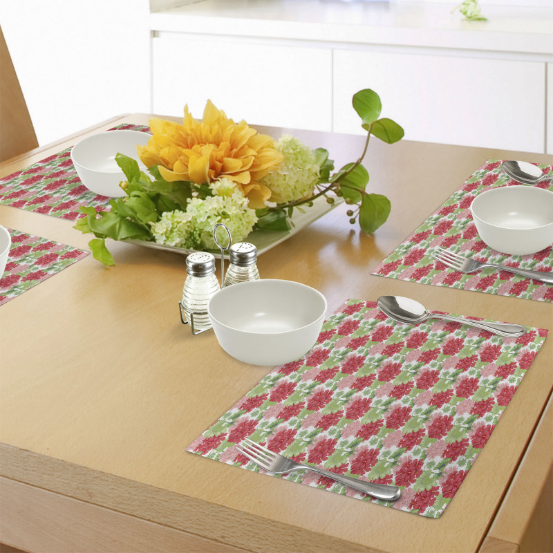 Flowers on Plain Back Place Mats